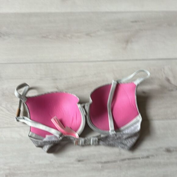 PINK‎ WEAR EVERYWHERE PUSH-UP BRA GREY SZ 32C nwt - Picture 5 of 6